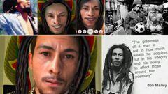 Montaje de Twitter con el filtro de Snapchat y Bob Marley
