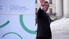 Colombian President Gustavo Petro arrives for the closing session of the New Global Financial Pact Summit, Friday, June 23, 2023 in Paris, France. The aim of the two-day climate and finance summit was to set up concrete measures to help poor and developing countries whose predicaments have been worsened by the devastating effects of the COVID-19 pandemic and the war in Ukraine better tackle poverty and climate change.     Lewis Joly/Pool via REUTERS