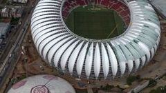Beira R&iacute;o, estadio de Porto Alegre, sede del Mundial 2014.