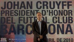 Johan Cruyff fue el Presidente de Honor del Barcelona.