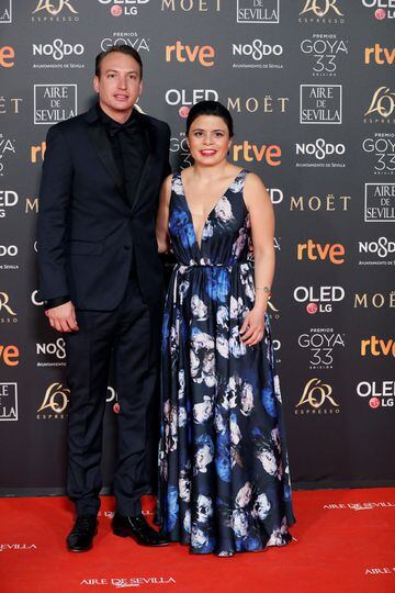 Los productores de "Roma" Alfonso Cuarón y Gabriela Rodríguez.