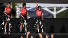 Nairo Quintana y el Team Ark&eacute;a Samsic antes del Tour de Francia.
