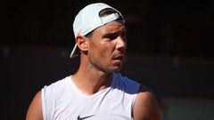 Rafael Nadal (ESP) during practice during Rome Tennis Open, Rome, Italy, on May, 10, 2021.