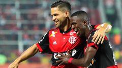 Diego Ribas y Vinicius Junior, con el Flamengo.