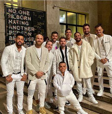 Several PSG team-mates and their partners joined Neymar as he celebrated his birthday at an all-white-themed bash at a Paris nightclub on Sunday.
