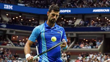 El tenista serbio Novak Djokovic, durante su partido ante Borna Gojo en el US Open.