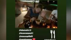 El llamativo video que muestra qué bebieron Ramos, Modric y Lucas en una cena