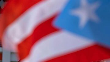 Bandera de Puerto Rican en Orlando, Florida.  Oct. 27, 2020. 