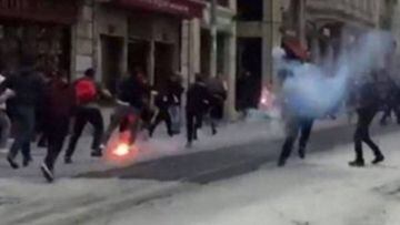 Grave pelea entre hinchas de básquetbol en Estambul