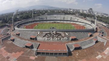 Panor&aacute;mica del Estadio Ol&iacute;mpico Universitario desde el aire