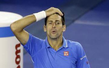 Djokovic también sufrió ante Murray. Fue en el segundo set del partido.