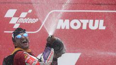 Jorge Martín en el podio de Motegi.