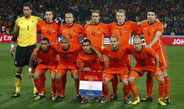 La formación de Holanda en la final del Mundial del 2010 ante España.