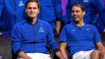 Roger Federer y Rafa Nadal en la Laver Cup 2022.