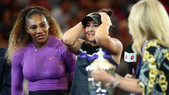 Bianca Andreescu celebra su victoria ante Serena Williams en la final del US Open en el USTA Billie Jean King National Tennis Center.