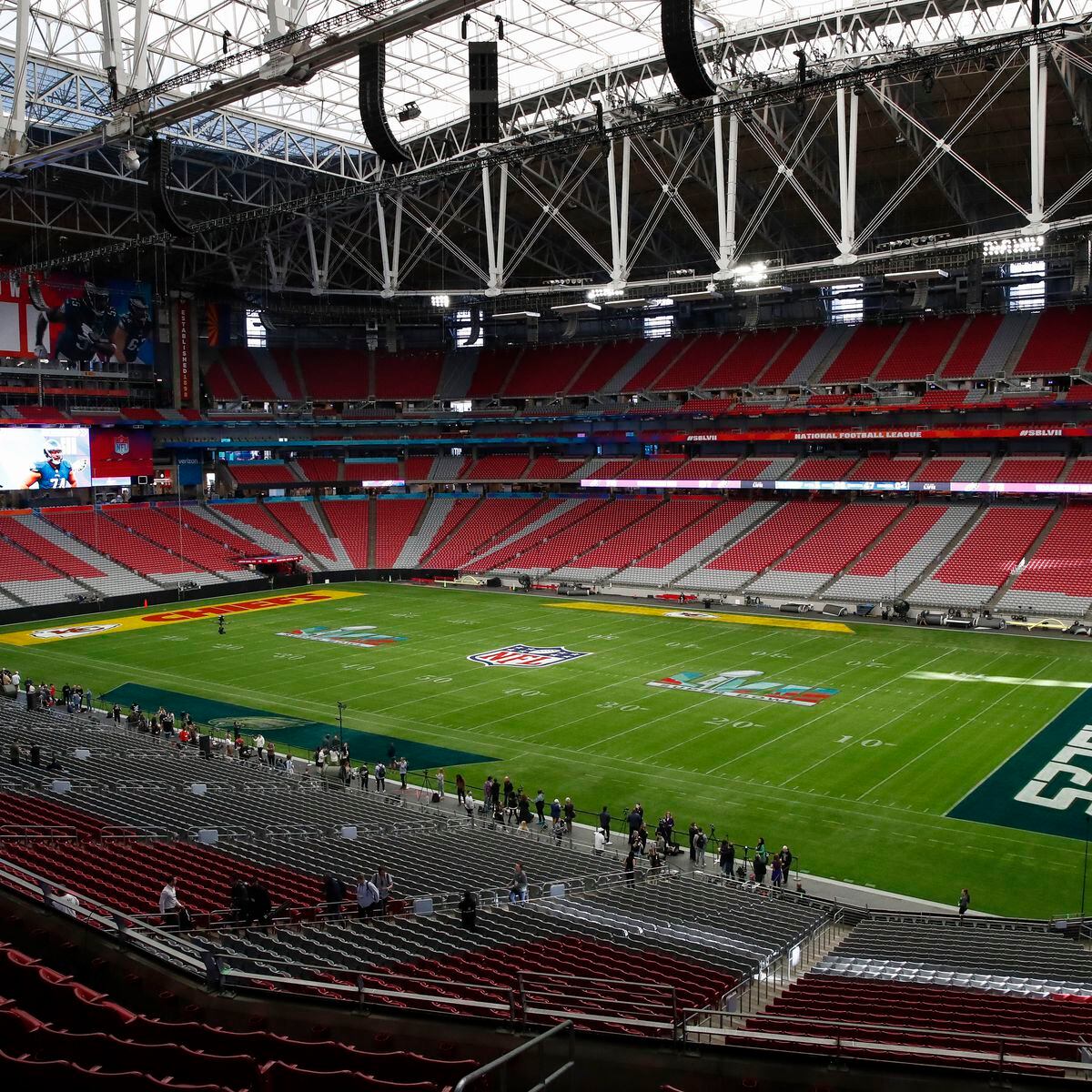 State Farm Stadium undergoes final preparations for Super Bowl