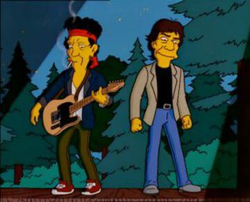 Temporada 14, capítulo 290, "How I spent my strummer vacation".  Los Rolling Stones también han hecho un cameo en la serie actuando en un campamento de rock. 
