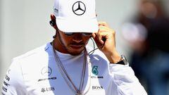 Lewis Hamilton, piloto de Mercedes, en Rusia.