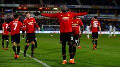 Soccer Football - FA Cup Fifth Round - Huddersfield Town vs Manchester United - John Smith&rsquo;s Stadium, Huddersfield, Britain - February 17, 2018   Manchester United&#039;s Romelu Lukaku celebrates scoring their second goal   Action Images via Reuters