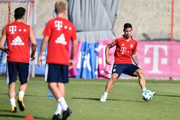 James Rodríguez's first day at Bayern Munich - in pictures