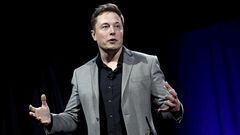 Tesla CEO Elon Musk speaks at an event in Hawthorne, California.