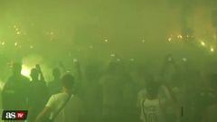 Palmeiras fans celebrate making Copa Libertadores final