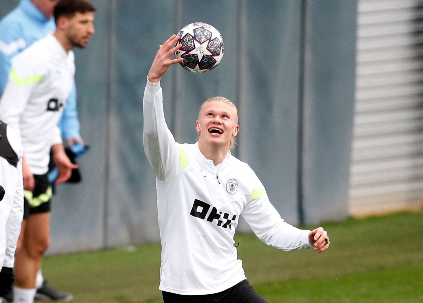 Soccer Football - Champions League - Manchester City Training - Etihad Campus, Manchester, Britain - February 21, 2023 Manchester City's Erling Braut Haaland during training Action Images via Reuters/Ed Sykes
