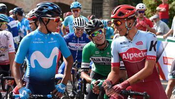 Nairo Quintana junto a Jonathan Restrepo en la Vuelta a Espa&ntilde;a 2018
