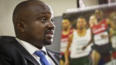 Athletics Kenya CEO Isaac Mwangi in Nairobi. 