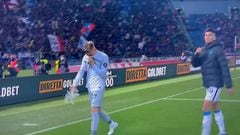 Radu, arquero del Inter, sale llorando tras fallar ante Bologna