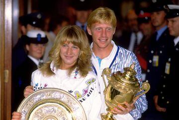 Boris Becker y Steffi Graf de Alemania. 