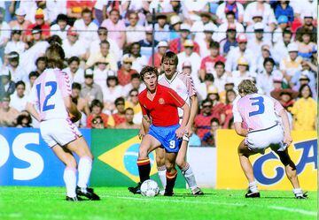 En el mítico estadio de Querétaro, España le ganó 5-1 a Dinamarca en los octavos de final de la Copa del Mundo de México 1986 con cuatro goles de Butragueño, que fue el mejor jugador del partido.