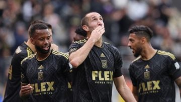The veteran Italian defender became the fifth oldest player in Major League Soccer history to score in LAFC’s 3-2 win over Portland.