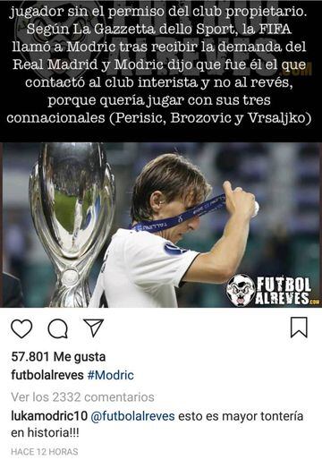 Respuesta de Modric en Instagram.