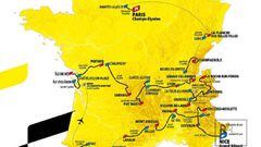 Mapa del recorrido del Tour de Francia 2020.