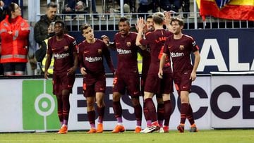 Málaga con Iturra titular pierde ante un Barcelona sin Messi