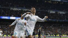 Cristiano Ronaldo celebra su segundo gol al PSG.