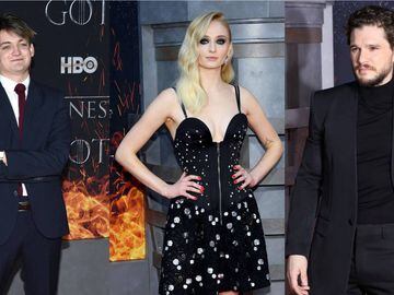 Jack Gleeson (Joffrey Lannister), Sophie Turner (Sansa Stark) y Kit Harington (Jon Snow)
