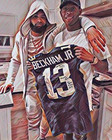 Alaba tiene una amistad especial con Odell Beckham Jr, wide receiver de los Cleveland Browns de la NFL.