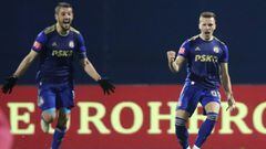 Orsic celebra el gol de la victoria frente al Gorica.