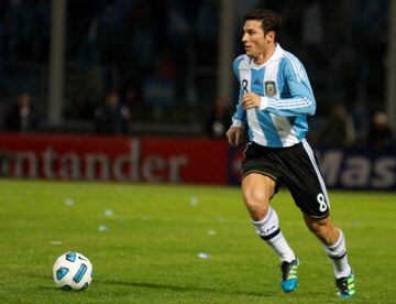 3°. Javier Zanetti (44 años, retirado) disputó 145 partidos por Argentina.