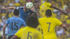 Yerry Mina anot&oacute; el gol del empate para Colombia y tuvo un comportamiento defensivo impecable en el 2-2 frente a Uruguay.