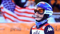 Mikaela Shiffrin durante la carrera Slalim en la Copa de Esquí Alpino de Jasna, 21 enero 2024.