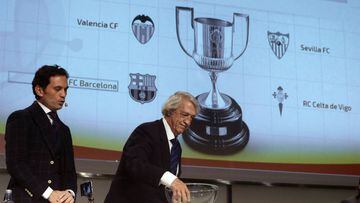 The Copa del Rey semi-final draw being made