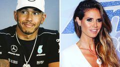 Imágenes del piloto de Fórmula 1 Lewis Hamilton y de la supermodelo alemana Heidi Klum