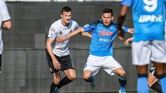 Mexico international Hirving Lozano started but was off the field when Napoli scored all three goals in their Serie A win over Spezia.