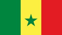 La bandera de Senegal, uno de los países participantes en el Mundial 2022.