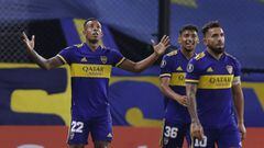 Sebasti&aacute;n Villa en un partido de Boca Juniors en la Copa Libertadores