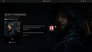 Death Stranding is one of the games listed for PS3. Screenshot: Eurogamer
