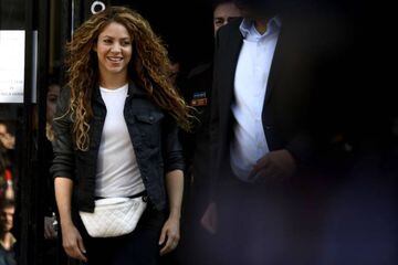 Shakira a su salida del Juzgado en Madrid.